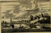 An illustration from Legatio Batavica ad magnum Tartariae chamum Sungteium, modernum Sinae imperatorem : historiarum narratione, quae legatis in provinciis Quantung, Kiangsi, Nanking, Xantung, Peking, & aula imperatoriâ ab anno 1655 ad annum 1657 obtigerunt, ut & ardua Sinensium in bello Tartarico fortunâ, provinciarum accurata geographia, urbium delineatione, nec non artis & naturae miraculis ex animalium, vegetabilium, mineralium genere per centum & quinquaginta aeneas figuras passim illustrata & conscripta vernacule (1668)
