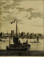 An illustration from Legatio Batavica ad magnum Tartariae chamum Sungteium, modernum Sinae imperatorem : historiarum narratione, quae legatis in provinciis Quantung, Kiangsi, Nanking, Xantung, Peking, & aula imperatoriâ ab anno 1655 ad annum 1657 obtigerunt, ut & ardua Sinensium in bello Tartarico fortunâ, provinciarum accurata geographia, urbium delineatione, nec non artis & naturae miraculis ex animalium, vegetabilium, mineralium genere per centum & quinquaginta aeneas figuras passim illustrata & conscripta vernacule (1668)