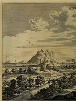 An illustration from Legatio Batavica ad magnum Tartariae chamum Sungteium, modernum Sinae imperatorem : historiarum narratione, quae legatis in provinciis Quantung, Kiangsi, Nanking, Xantung, Peking, & aula imperatoriâ ab anno 1655 ad annum 1657 obtigerunt, ut & ardua Sinensium in bello Tartarico fortunâ, provinciarum accurata geographia, urbium delineatione, nec non artis & naturae miraculis ex animalium, vegetabilium, mineralium genere per centum & quinquaginta aeneas figuras passim illustrata & conscripta vernacule (1668)