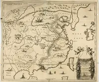 An illustration from Legatio Batavica ad magnum Tartariae chamum Sungteium, modernum Sinae imperatorem : historiarum narratione, quae legatis in provinciis Quantung, Kiangsi, Nanking, Xantung, Peking, & aula imperatoriâ ab anno 1655 ad annum 1657 obtigerunt, ut & ardua Sinensium in bello Tartarico fortunâ, provinciarum accurata geographia, urbium delineatione, nec non artis & naturae miraculis ex animalium, vegetabilium, mineralium genere per centum & quinquaginta aeneas figuras passim illustrata & conscripta vernacule (1668)