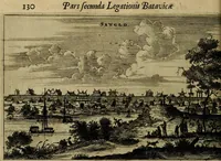 Picture 120 of 196 from Legatio Batavica ad magnum Tartariae chamum Sungteium, modernum Sinae imperatorem : historiarum narratione, quae legatis in provinciis Quantung, Kiangsi, Nanking, Xantung, Peking, & aula imperatoriâ ab anno 1655 ad annum 1657 obtigerunt, ut & ardua Sinensium in bello Tartarico fortunâ, provinciarum accurata geographia, urbium delineatione, nec non artis & naturae miraculis ex animalium, vegetabilium, mineralium genere per centum & quinquaginta aeneas figuras passim illustrata & conscripta vernacule (1668), leaf 269