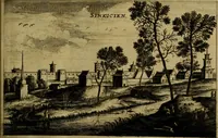 An illustration from Legatio Batavica ad magnum Tartariae chamum Sungteium, modernum Sinae imperatorem : historiarum narratione, quae legatis in provinciis Quantung, Kiangsi, Nanking, Xantung, Peking, & aula imperatoriâ ab anno 1655 ad annum 1657 obtigerunt, ut & ardua Sinensium in bello Tartarico fortunâ, provinciarum accurata geographia, urbium delineatione, nec non artis & naturae miraculis ex animalium, vegetabilium, mineralium genere per centum & quinquaginta aeneas figuras passim illustrata & conscripta vernacule (1668)
