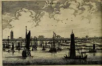 An illustration from Legatio Batavica ad magnum Tartariae chamum Sungteium, modernum Sinae imperatorem : historiarum narratione, quae legatis in provinciis Quantung, Kiangsi, Nanking, Xantung, Peking, & aula imperatoriâ ab anno 1655 ad annum 1657 obtigerunt, ut & ardua Sinensium in bello Tartarico fortunâ, provinciarum accurata geographia, urbium delineatione, nec non artis & naturae miraculis ex animalium, vegetabilium, mineralium genere per centum & quinquaginta aeneas figuras passim illustrata & conscripta vernacule (1668)