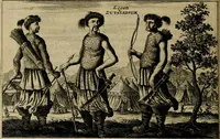 An illustration from Legatio Batavica ad magnum Tartariae chamum Sungteium, modernum Sinae imperatorem : historiarum narratione, quae legatis in provinciis Quantung, Kiangsi, Nanking, Xantung, Peking, & aula imperatoriâ ab anno 1655 ad annum 1657 obtigerunt, ut & ardua Sinensium in bello Tartarico fortunâ, provinciarum accurata geographia, urbium delineatione, nec non artis & naturae miraculis ex animalium, vegetabilium, mineralium genere per centum & quinquaginta aeneas figuras passim illustrata & conscripta vernacule (1668)