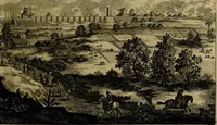 An illustration from Legatio Batavica ad magnum Tartariae chamum Sungteium, modernum Sinae imperatorem : historiarum narratione, quae legatis in provinciis Quantung, Kiangsi, Nanking, Xantung, Peking, & aula imperatoriâ ab anno 1655 ad annum 1657 obtigerunt, ut & ardua Sinensium in bello Tartarico fortunâ, provinciarum accurata geographia, urbium delineatione, nec non artis & naturae miraculis ex animalium, vegetabilium, mineralium genere per centum & quinquaginta aeneas figuras passim illustrata & conscripta vernacule (1668)