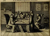 Picture 169 of 196 from Legatio Batavica ad magnum Tartariae chamum Sungteium, modernum Sinae imperatorem : historiarum narratione, quae legatis in provinciis Quantung, Kiangsi, Nanking, Xantung, Peking, & aula imperatoriâ ab anno 1655 ad annum 1657 obtigerunt, ut & ardua Sinensium in bello Tartarico fortunâ, provinciarum accurata geographia, urbium delineatione, nec non artis & naturae miraculis ex animalium, vegetabilium, mineralium genere per centum & quinquaginta aeneas figuras passim illustrata & conscripta vernacule (1668), leaf 409