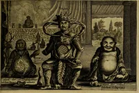 An illustration from Legatio Batavica ad magnum Tartariae chamum Sungteium, modernum Sinae imperatorem : historiarum narratione, quae legatis in provinciis Quantung, Kiangsi, Nanking, Xantung, Peking, & aula imperatoriâ ab anno 1655 ad annum 1657 obtigerunt, ut & ardua Sinensium in bello Tartarico fortunâ, provinciarum accurata geographia, urbium delineatione, nec non artis & naturae miraculis ex animalium, vegetabilium, mineralium genere per centum & quinquaginta aeneas figuras passim illustrata & conscripta vernacule (1668)