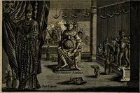 Picture 173 of 196 from Legatio Batavica ad magnum Tartariae chamum Sungteium, modernum Sinae imperatorem : historiarum narratione, quae legatis in provinciis Quantung, Kiangsi, Nanking, Xantung, Peking, & aula imperatoriâ ab anno 1655 ad annum 1657 obtigerunt, ut & ardua Sinensium in bello Tartarico fortunâ, provinciarum accurata geographia, urbium delineatione, nec non artis & naturae miraculis ex animalium, vegetabilium, mineralium genere per centum & quinquaginta aeneas figuras passim illustrata & conscripta vernacule (1668), leaf 417