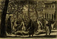 An illustration from Legatio Batavica ad magnum Tartariae chamum Sungteium, modernum Sinae imperatorem : historiarum narratione, quae legatis in provinciis Quantung, Kiangsi, Nanking, Xantung, Peking, & aula imperatoriâ ab anno 1655 ad annum 1657 obtigerunt, ut & ardua Sinensium in bello Tartarico fortunâ, provinciarum accurata geographia, urbium delineatione, nec non artis & naturae miraculis ex animalium, vegetabilium, mineralium genere per centum & quinquaginta aeneas figuras passim illustrata & conscripta vernacule (1668)