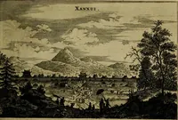An illustration from Legatio Batavica ad magnum Tartariae chamum Sungteium, modernum Sinae imperatorem : historiarum narratione, quae legatis in provinciis Quantung, Kiangsi, Nanking, Xantung, Peking, & aula imperatoriâ ab anno 1655 ad annum 1657 obtigerunt, ut & ardua Sinensium in bello Tartarico fortunâ, provinciarum accurata geographia, urbium delineatione, nec non artis & naturae miraculis ex animalium, vegetabilium, mineralium genere per centum & quinquaginta aeneas figuras passim illustrata & conscripta vernacule (1668)