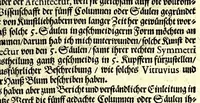 Picture 2 of 28 from Bau-Kunst, das ist, Künstliche und gründliche Beschreibung von dem Gebrauch der Fünff Säulen : aus rechtem Fundament mit allerhand schönen Gesimsern und Capitälen, auch wie man sich mit den Säulen, nach Gelegenheit dess Platzes verhalten soll, welches alle Werckmeister sollen wol ergründen recht zusammen setzen, damit der Bau-Kunst zierlich und nutzlich mit ihrem Lob und Vortheil könne gebraucht werden ... mit den darzu gehörigen Figuren (1671), leaf 9