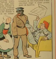 An illustration from Bécassine voyage; (1921)