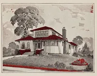 An illustration from A beautiful home : Elastica, the ideal wall covering : insures permanence, beauty, comfort and lower cost (1924)