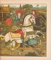 An illustration from Beauty and the beast picture book : containing Beauty and the beast, The frog prince, and The hind in the wood : with eighteen coloured pictures (1900)