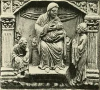 An illustration from The beginnings of Buddhist art, and other essays in Indian and Central-Asian archæology (1917)