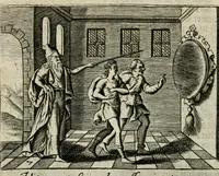 Picture 5 of 38 from Bellerophon, of, Lust tot wysheyt : door sinne-beelden leerlijck vertoont : waer by gevoegt zijn de vrolijcke stemmen, of, stichtige en vermaeckelijcke liedekens en dicten, genomen uyt de geoorolofde vrolickheyd, tot opweckinge der goede zeden : waer by noch konnen gebonden werden, het tweede deel Urania of hemel-sang, als mede het derde deel, Ghesang der Zeden, van den selfden auteur ... (1695), leaf 26
