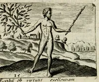 Picture 11 of 38 from Bellerophon, of, Lust tot wysheyt : door sinne-beelden leerlijck vertoont : waer by gevoegt zijn de vrolijcke stemmen, of, stichtige en vermaeckelijcke liedekens en dicten, genomen uyt de geoorolofde vrolickheyd, tot opweckinge der goede zeden : waer by noch konnen gebonden werden, het tweede deel Urania of hemel-sang, als mede het derde deel, Ghesang der Zeden, van den selfden auteur ... (1695), leaf 42