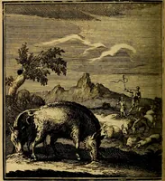 An illustration from Beschouwing der wereld : bestaande in hondert konstige figuuren, met godlyke spreuken en stichtelyke verzen (1708)