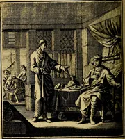 An illustration from Beschouwing der wereld : bestaande in hondert konstige figuuren, met godlyke spreuken en stichtelyke verzen (1708)