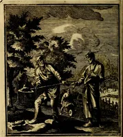 An illustration from Beschouwing der wereld : bestaande in hondert konstige figuuren, met godlyke spreuken en stichtelyke verzen (1708)