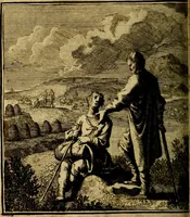 An illustration from Beschouwing der wereld : bestaande in hondert konstige figuuren, met godlyke spreuken en stichtelyke verzen (1708)