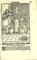 An illustration from Beschreibung allerfürnemisten mineralischen Ertzt vnnd Bergkwercks Arten : wie dieselbigen, vnd eine jede in Sonderheit jrer Natur und Eigenschafft nach, auff alle Metaln probirt vnd im kleinen Fewer sollen versucht werden : mit Erklärung etlicher fürnemer nützlichen Schmeltzwerck, im grossen Fewer auch Scheidung Goldts, Silbers, vnd anderer Metaln : sampt einem Bericht dess Kupffersaigerns, Messing brennens, vnd Salpeter siedens : auch aller saltzigen minerischen Proben, vnd was denen allen anhengig : in fünff Bücher verfast, dessgleichen zuuorn niemals in Druck kommen ... (1580)