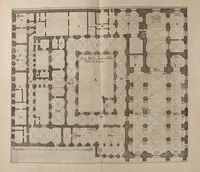 An illustration from Beschreibung aller Kirchen-Gebäude der Stadt Dantzig : worinnen einer jeden Kirchen Grund-Risz, Auffzug oder Abriss vollköm̄lich zu ersehen, wie dann auch von den Kunstreichen Gewölbern in denen Kirchen, sowol im Grund-Risse als Auffstellung derselben deutlich gehandelt wird : nebst der Beschreibung aller anderen Kirchen, so ausserhalb Walles in den Vorstaädten gelegen seyn, nach ihrer Maass (1695)