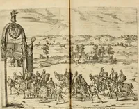 An illustration from Beschreibung derer fürstlicher güligscher &c. Hochzeit : so im Jahr Christi tausent fünffhundert achtzig fünff, am sechszehenden Junij vnd nechstfolgenden acht Tagen, zu Düsseldorff mit grossen Freuden, fürstlichen Triumph vnd Herrligkeit gehalten worden (1587)