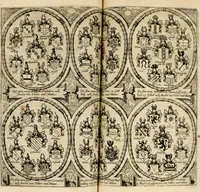 An illustration from Beschreibung derer fürstlicher güligscher &c. Hochzeit : so im Jahr Christi tausent fünffhundert achtzig fünff, am sechszehenden Junij vnd nechstfolgenden acht Tagen, zu Düsseldorff mit grossen Freuden, fürstlichen Triumph vnd Herrligkeit gehalten worden (1587)