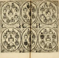 An illustration from Beschreibung derer fürstlicher güligscher &c. Hochzeit : so im Jahr Christi tausent fünffhundert achtzig fünff, am sechszehenden Junij vnd nechstfolgenden acht Tagen, zu Düsseldorff mit grossen Freuden, fürstlichen Triumph vnd Herrligkeit gehalten worden (1587)