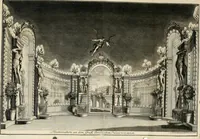 An illustration from Beschreibung der Illumination zu Dressden bey der königlichen sicilianischen in Vollmacht vollzogenen Vermählung : nebst andern dahin gehörigen Vorstellungen und verschiedenen Kupffer-Stichen (1738)