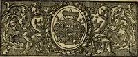 An illustration from Beschreibung des fürtreflichen Gemähld- und Bilder-Schatzes, welcher in denen hochgräflichen Schlössern und Gebäuen deren Reichs-Grafen von Schönborn, Bucheim, Wolfstahl &c., sowohl in dem Heil. Röm. Reich, als in dem Ertz-Hertzogthum Oesterreich zu ersehen und zu finden : samt einer Beschreibung deren Sachen und Authoren, wie auch einem treu-gehorsamsten Neu-Jahrs-Wunsch : nebst anderen verschiedenen Teutschen und Lateinischen Lob-Reimen historicè, genealogicè, & heraldicè verfasset, und durch besonderen Fleiss eingetheilet zu ehren und ewigen Nach-Ruhm des Hochgräfl. Hauses von Schönborn, Bucheim, Wolfsthal, &c. (1746)