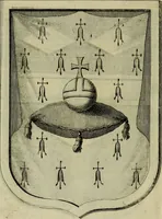 An illustration from Beschreibung des fürtreflichen Gemähld- und Bilder-Schatzes, welcher in denen hochgräflichen Schlössern und Gebäuen deren Reichs-Grafen von Schönborn, Bucheim, Wolfstahl &c., sowohl in dem Heil. Röm. Reich, als in dem Ertz-Hertzogthum Oesterreich zu ersehen und zu finden : samt einer Beschreibung deren Sachen und Authoren, wie auch einem treu-gehorsamsten Neu-Jahrs-Wunsch : nebst anderen verschiedenen Teutschen und Lateinischen Lob-Reimen historicè, genealogicè, & heraldicè verfasset, und durch besonderen Fleiss eingetheilet zu ehren und ewigen Nach-Ruhm des Hochgräfl. Hauses von Schönborn, Bucheim, Wolfsthal, &c. (1746)