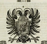 An illustration from Beschreibung des Haubt- und Frey-Schiessen, : welches von Ihro Kayser- und Königl. Catholischen Majestät Carolo Sexto, wegen erfreulichster Geburt, Leopoldi, dero Erst-Gebohrnen Ertz-Hertzogens zu Oesterreich, und Printzens von Asturien, der Wiennerischen Burgerschafft gegenem worden (1716)
