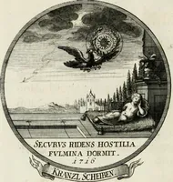 Picture 11 of 22 from Beschreibung des Haubt- und Frey-Schiessen, : welches von Ihro Kayser- und Königl. Catholischen Majestät Carolo Sexto, wegen erfreulichster Geburt, Leopoldi, dero Erst-Gebohrnen Ertz-Hertzogens zu Oesterreich, und Printzens von Asturien, der Wiennerischen Burgerschafft gegenem worden (1716), leaf 23