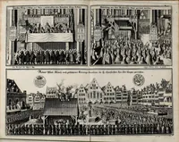 An illustration from Beschreibung vnd Abbildung aller königl. und churfürstl. Ein-Züge, Wahl vnd Crönungs Acta : so geschehen zu Franckfurt am Mayn im Jahr 1658 : sampt andern darzu gehörigen vnd beygefügten Sachen (1658)