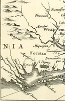 An illustration from Beschrijvinghe van Virginia, Nieuw Nederlandt, Nieuw Engelandt, en d'eylanden Bermudes, Berbados, en S. Christoffel. Dienstelijck voor elck een derwaerts handelende, en alle voort-planters van nieuw colonien (1651)