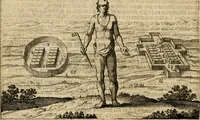 An illustration from Beschrijvinghe van Virginia, Nieuw Nederlandt, Nieuw Engelandt, en d'eylanden Bermudes, Berbados, en S. Christoffel. Dienstelijck voor elck een derwaerts handelende, en alle voort-planters van nieuw colonien (1651)