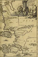 An illustration from Naukeurige beschryving der eilanden, in de archipel der Middelantsche zee, en ontrent dezelve, gelegen : waer onder de voornaemste Cyprus, Rhodus, Kandien, Samos, Scio, Negroponte, Lemnos, Paros, Delos, Patmos, en andere in groten getale, behelzende der zelver benamingen, gelegentheden, steden, kastelen, gedenkwaerdige aeloude en hedendaeghse geschiedenissen, bestieringen, veroveringen, gewassen, dieren, &c. : verrijkt met zee- en eilant-kaerten, en afbeeldingen van steden, dieren, gewassen &c. (1688)