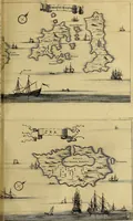 An illustration from Naukeurige beschryving der eilanden, in de archipel der Middelantsche zee, en ontrent dezelve, gelegen : waer onder de voornaemste Cyprus, Rhodus, Kandien, Samos, Scio, Negroponte, Lemnos, Paros, Delos, Patmos, en andere in groten getale, behelzende der zelver benamingen, gelegentheden, steden, kastelen, gedenkwaerdige aeloude en hedendaeghse geschiedenissen, bestieringen, veroveringen, gewassen, dieren, &c. : verrijkt met zee- en eilant-kaerten, en afbeeldingen van steden, dieren, gewassen &c. (1688)