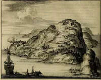An illustration from Naukeurige beschryving der eilanden, in de archipel der Middelantsche zee, en ontrent dezelve, gelegen : waer onder de voornaemste Cyprus, Rhodus, Kandien, Samos, Scio, Negroponte, Lemnos, Paros, Delos, Patmos, en andere in groten getale, behelzende der zelver benamingen, gelegentheden, steden, kastelen, gedenkwaerdige aeloude en hedendaeghse geschiedenissen, bestieringen, veroveringen, gewassen, dieren, &c. : verrijkt met zee- en eilant-kaerten, en afbeeldingen van steden, dieren, gewassen &c. (1688)
