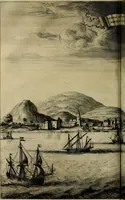 An illustration from Naukeurige beschryving der eilanden, in de archipel der Middelantsche zee, en ontrent dezelve, gelegen : waer onder de voornaemste Cyprus, Rhodus, Kandien, Samos, Scio, Negroponte, Lemnos, Paros, Delos, Patmos, en andere in groten getale, behelzende der zelver benamingen, gelegentheden, steden, kastelen, gedenkwaerdige aeloude en hedendaeghse geschiedenissen, bestieringen, veroveringen, gewassen, dieren, &c. : verrijkt met zee- en eilant-kaerten, en afbeeldingen van steden, dieren, gewassen &c. (1688)