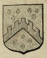 An illustration from Beschryvinge der stad Dordrecht : vervatende haar begin, opkomst, toeneming, en verdere stant ... Als mede een verzamelinge van eenige geslachtboomen, der adelijke, aal-oude, en aanzienlijke heeren-geslachten, van, en in, Dordrecht, enz. ... (1677)