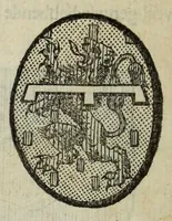 An illustration from Beschryvinge der stad Dordrecht : vervatende haar begin, opkomst, toeneming, en verdere stant ... Als mede een verzamelinge van eenige geslachtboomen, der adelijke, aal-oude, en aanzienlijke heeren-geslachten, van, en in, Dordrecht, enz. ... (1677)