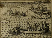 An illustration from Historische beschryvinghe der seer wijt beroemde Coop-stadt Amsterdam : waer inne benevens de eerste beginselen ende opcomsten der stadt, verscheyde privilgien ordonnantien, ende andere ghedenckweerdinghe gheschiedenissen met het ghene de nieuwe vergrootinghen der stadt, als oock de handel ende verre reysen ende de politie betreffende is, tot desen teghenwoordinghen tijt, nae her vervolch der jaeren, verhaelt werdt (1614)