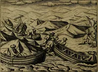 An illustration from Historische beschryvinghe der seer wijt beroemde Coop-stadt Amsterdam : waer inne benevens de eerste beginselen ende opcomsten der stadt, verscheyde privilgien ordonnantien, ende andere ghedenckweerdinghe gheschiedenissen met het ghene de nieuwe vergrootinghen der stadt, als oock de handel ende verre reysen ende de politie betreffende is, tot desen teghenwoordinghen tijt, nae her vervolch der jaeren, verhaelt werdt (1614)