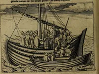 An illustration from Historische beschryvinghe der seer wijt beroemde Coop-stadt Amsterdam : waer inne benevens de eerste beginselen ende opcomsten der stadt, verscheyde privilgien ordonnantien, ende andere ghedenckweerdinghe gheschiedenissen met het ghene de nieuwe vergrootinghen der stadt, als oock de handel ende verre reysen ende de politie betreffende is, tot desen teghenwoordinghen tijt, nae her vervolch der jaeren, verhaelt werdt (1614)