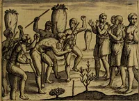 An illustration from Historische beschryvinghe der seer wijt beroemde Coop-stadt Amsterdam : waer inne benevens de eerste beginselen ende opcomsten der stadt, verscheyde privilgien ordonnantien, ende andere ghedenckweerdinghe gheschiedenissen met het ghene de nieuwe vergrootinghen der stadt, als oock de handel ende verre reysen ende de politie betreffende is, tot desen teghenwoordinghen tijt, nae her vervolch der jaeren, verhaelt werdt (1614)
