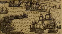 An illustration from Historische beschryvinghe der seer wijt beroemde Coop-stadt Amsterdam : waer inne benevens de eerste beginselen ende opcomsten der stadt, verscheyde privilgien ordonnantien, ende andere ghedenckweerdinghe gheschiedenissen met het ghene de nieuwe vergrootinghen der stadt, als oock de handel ende verre reysen ende de politie betreffende is, tot desen teghenwoordinghen tijt, nae her vervolch der jaeren, verhaelt werdt (1614)