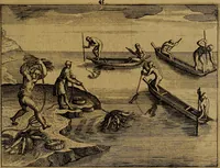 An illustration from Historische beschryvinghe der seer wijt beroemde Coop-stadt Amsterdam : waer inne benevens de eerste beginselen ende opcomsten der stadt, verscheyde privilgien ordonnantien, ende andere ghedenckweerdinghe gheschiedenissen met het ghene de nieuwe vergrootinghen der stadt, als oock de handel ende verre reysen ende de politie betreffende is, tot desen teghenwoordinghen tijt, nae her vervolch der jaeren, verhaelt werdt (1614)